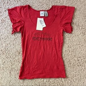 NWT Armani Exchange Scoop Neck Tee-Shirt